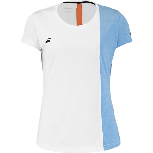 Babolat, T-Shirt Modell Play Cap, für Mädchen, 10-12 Jahre, Weiß/Blau, Elastisches Material, V-Ausschnitt, Kurze Ärmel, Ideal für Training und Wettkampf, Geeignet für Einzelspieler und Teams Babolat, T-Shirt Modell Play Cap, für Mädchen, 10-12 Jahre, Weiß/Blau, Elastisches Material, V-Ausschnitt, Kurze Ärmel, Ideal für Training und Wettkampf, Geeignet für Einzelspieler und Teams von Babolat