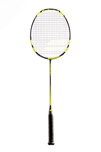 Babolat Power Light Allround Badmintonschläger mit schwarz-gelber Besaitung, Tragetasche von Babolat