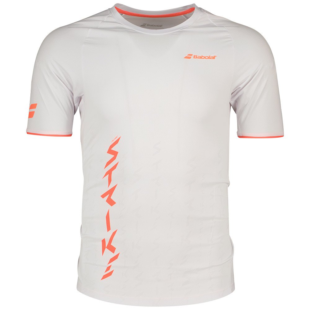 Babolat Strike Short Sleeve T-shirt Weiß XL Mann von Babolat