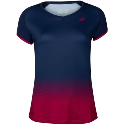 Babolat Unisex Kinder Compete Cap Sleeve Top G Unterhemd, Blau (Estate Blue/Rot (Vivacious Red), 6-8 años von Babolat