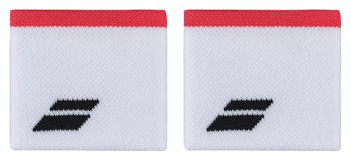 Babolat Wristband Tennis Schweissband Weiss rot 2er kurz Babolat Wristband Tennis Schweissband Weiss rot 2er kurz von Babolat