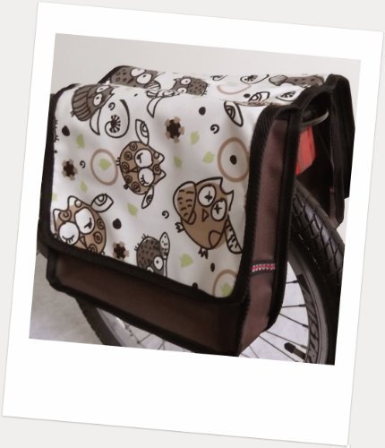 Kinder-Fahrradtasche Joy Satteltasche Gepäckträgertasche Fahrradtasche 2 x 5 Liter Farbe: 29 Owl 2 braun-Creme Kinder-Fahrradtasche Joy Satteltasche Gepäckträgertasche Fahrradtasche 2 x 5 Liter Farbe: 29 Owl 2 braun-Creme von Baby-Joy