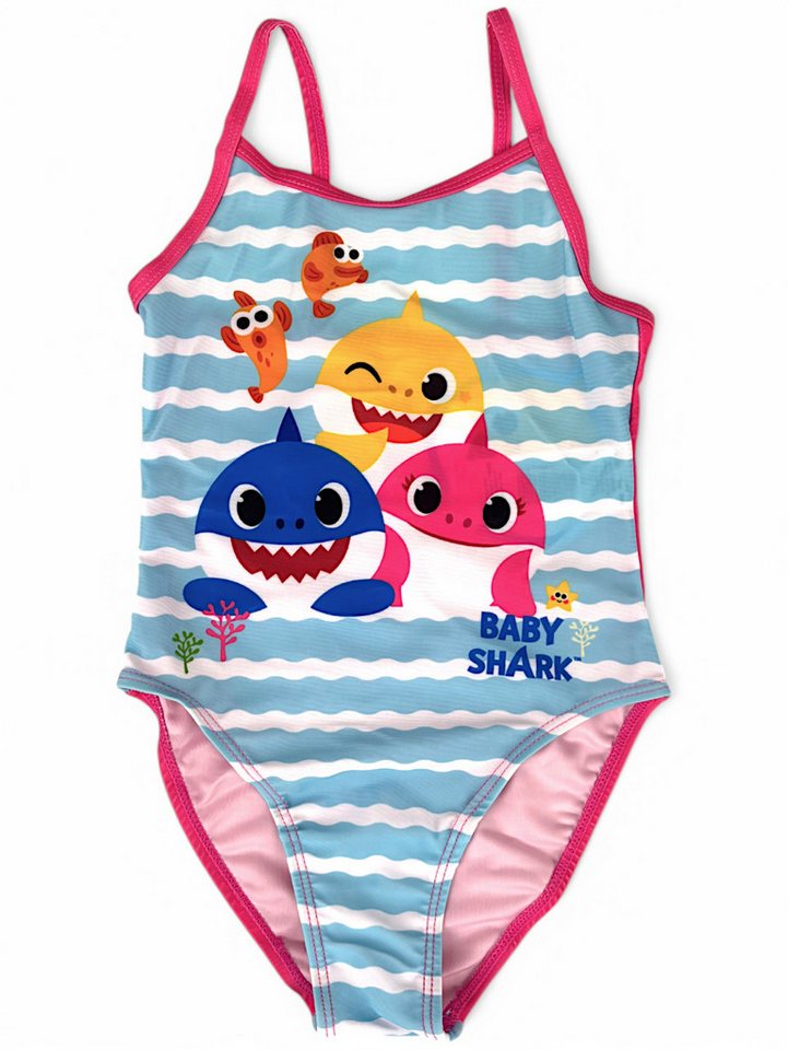 Baby Shark Badeanzug Wellenmuster Mädchen Schwimmanzug Gr. 92 - 110 cm Baby Shark Badeanzug Wellenmuster Mädchen Schwimmanzug Gr. 92 - 110 cm von Baby Shark