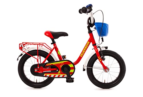 Bachtenkirch Kinderfahrrad 14'' Feuerwehr rot-gelb von Bachtenkirch