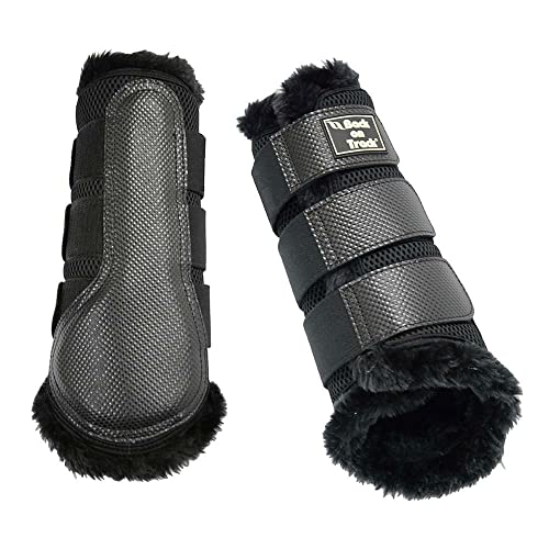 Back on Track Brushing Gamaschen 3D Netz mit Fell, Neue Arbeitsgamaschen, schwarz, Gr. XL Back on Track Brushing Gamaschen 3D Netz mit Fell, Neue Arbeitsgamaschen, schwarz, Gr. XL von Back on Track