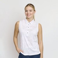 Backtee Ladies Camou Top ohne Arm Polo weiß Backtee Ladies Camou Top ohne Arm Polo weiß von Backtee