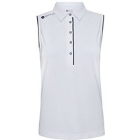 Backtee Ladies Classic Top ohne Arm Polo weiß von Backtee