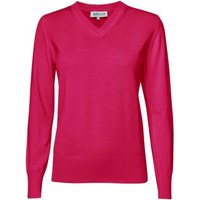 Backtee Ladies Organic Casual Sweater Strick Pullover fuchsia von Backtee