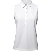 Backtee Ladies Performance Top ohne Arm Polo weiß von Backtee