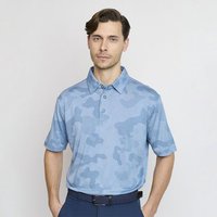Backtee Mens Camou Halbarm Polo blau Backtee Mens Camou Halbarm Polo blau von Backtee
