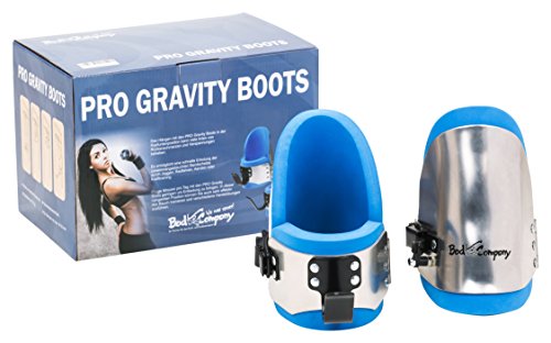 Bad Company Gravity Boots I Hanging-Boots mit Sicherheitsverschluss, Anschlagsstift und Einer Übungsanleitung für das Schwerkraft-Training in Blau/Metallic-Silber Bad Company Gravity Boots I Hanging-Boots mit Sicherheitsverschluss, Anschlagsstift und Einer Übungsanleitung für das Schwerkraft-Training in Blau/Metallic-Silber von Bad Company