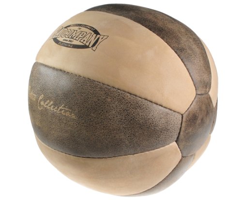 Bad Company I Retro Medizinball 9 Kg I Vollball aus Leder I Braun von Bad Company