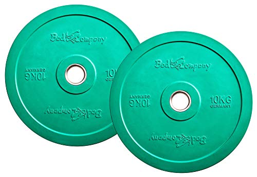 Bad Company Olympia Hantelscheiben mit Farb-Code 50/51 mm I 2 x 10 kg Bad Company Olympia Hantelscheiben mit Farb-Code 50/51 mm I 2 x 10 kg von Bad Company