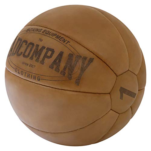 Bad Company Vintage Leder Medizinball in 10 Gewichtsstufen l Vollball aus hochwertigem Echtleder in braun 1 kg Bad Company Vintage Leder Medizinball in 10 Gewichtsstufen l Vollball aus hochwertigem Echtleder in braun 1 kg von Bad Company