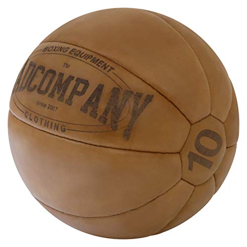 Bad Company Vintage Leder Medizinball in 10 Gewichtsstufen l Vollball aus hochwertigem Echtleder in braun 10 kg Bad Company Vintage Leder Medizinball in 10 Gewichtsstufen l Vollball aus hochwertigem Echtleder in braun 10 kg von Bad Company