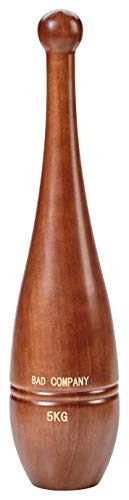 Bad Company Wooden Indian Club Bell I Schwungkeule aus gepresstem Holz inkl. Versieglung I 5 kg von Bad Company