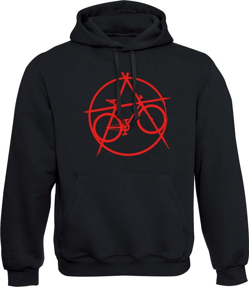 Baddery Kapuzenpullover Fahrrad Hoodie : Anarchy Bike - Sport Pullover Herren, hochwertiger Siebdruck, auch Übergrößen von Baddery