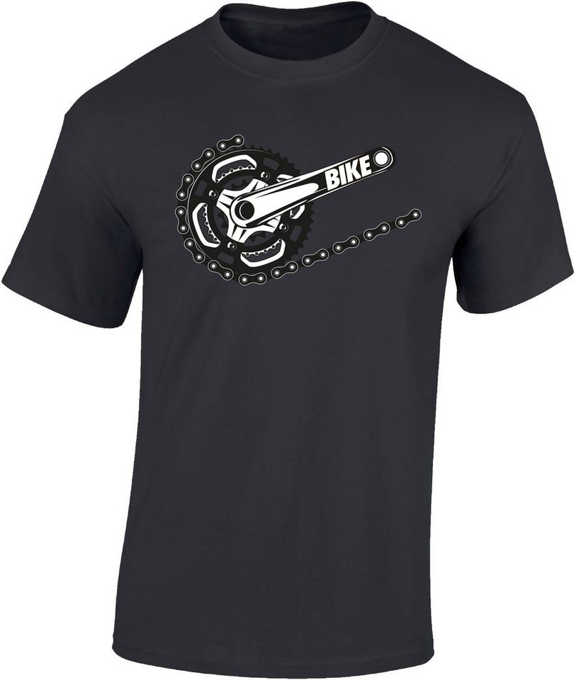 Baddery Print-Shirt Fahrrad T-Shirt : Bike - Sport Tshirts Herren - Mountainbike Shirt, hochwertiger Siebdruck, auch Übergrößen, aus Baumwolle von Baddery