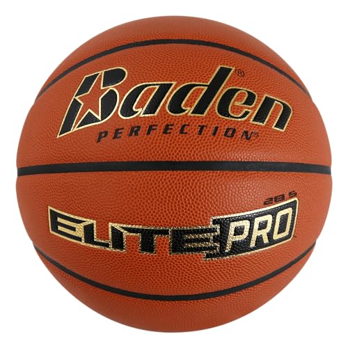 Baden Elite Pro NFHS Basketball Indoor Spielball mit Mikrofaser-Material - offizieller High-School-Basketball von Baden