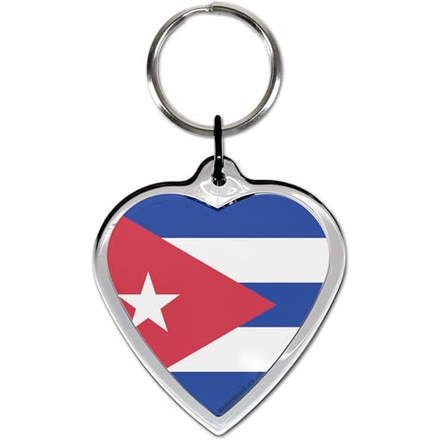 Cuba Flag - Herzförmigen Schlüsselring Cuba Flag - Herzförmigen Schlüsselring von BadgeBeast.co.uk