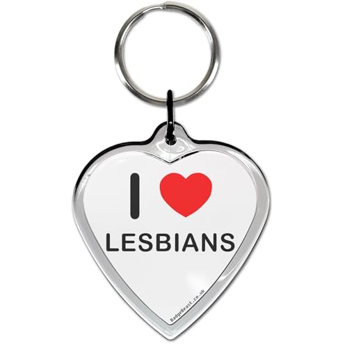 I Love Heart Lesbians - Herzförmigen Schlüsselring I Love Heart Lesbians - Herzförmigen Schlüsselring von BadgeBeast.co.uk