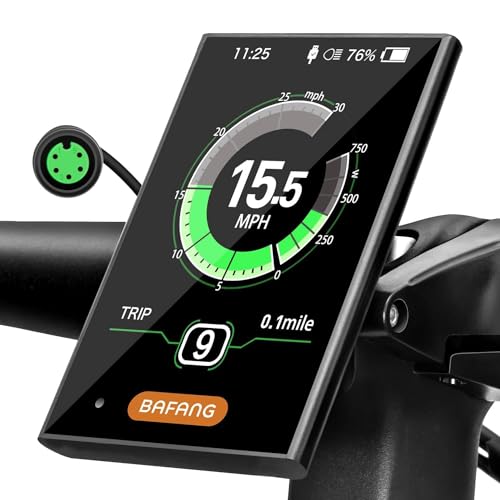 Bafang 3.5in eBike Display DPC18 für BBS01B BBS02B BBS-HD Mid Motor 0-9 Pedal Assist Levels eBike Computer Display mit automatischer Hintergrundbeleuchtung UART Protokoll von Bafang