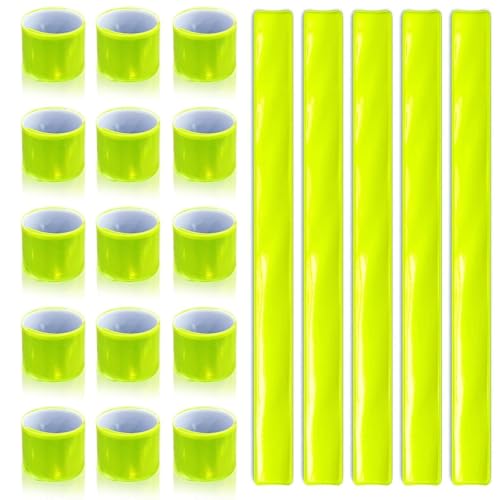 Bafiwu 20 Stück Reflektorbänder Schnapparmbänder Reflektierend Schnapparmband für Kinder Erwachsene Jogger und Radfahrer Bafiwu 20 Stück Reflektorbänder Schnapparmbänder Reflektierend Schnapparmband für Kinder Erwachsene Jogger und Radfahrer von Bafiwu