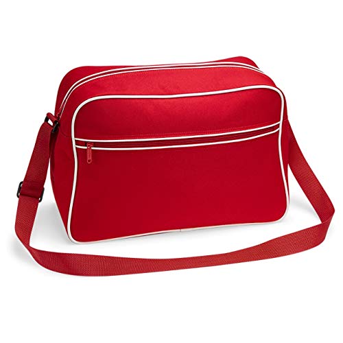 Retro Shoulder Bag im Design der Siebziger, Schultertasche Sporttasche aus Polyester mit Paspelierung inkl. gratis Schlüsselanhänger Retro Shoulder Bag im Design der Siebziger, Schultertasche Sporttasche aus Polyester mit Paspelierung inkl. gratis Schlüsselanhänger von noTrash2003