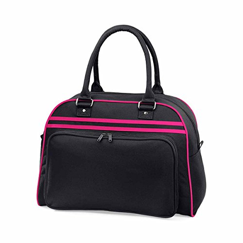 Sporttasche 'Retro Bowling Bag' - Farbe: Black/Fuchsia von BagBase