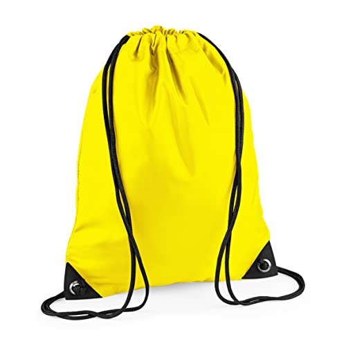 BagBase Premium Gymsac, Yellow, ca. 45 x 34 cm von BagBase