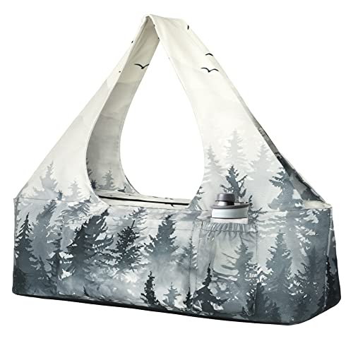 Yogamatten-Tasche – Große Yoga-Tasche mit Yogamatten-Gurt, Reißverschluss und Taschen – Yoga-Taschen und Träger für alle Ihre Sachen – Cloud Forest Yogamatten-Taschen für Frauen, passend für die von BagYG