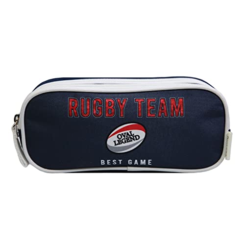 Bagtrotter Phileas Rugby Federmäppchen, 2 Fächer, Blau Bagtrotter Phileas Rugby Federmäppchen, 2 Fächer, Blau von Bagtrotter