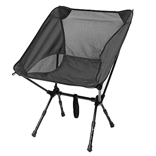Bakemoro Kompakter tragbarer kompakter Outdoor-Stuhl für Outdoor, Camping, Reisen, Strand, Picknick, Angeln, Schwarz von Bakemoro