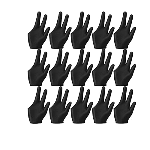 Bakkeny Atmungsaktive Billard Handschuhe Billard Handschuhe Billard Handschuhe für die Linke und Rechte Hand Universelle 3 Finger Queue Handschuhe Queue Sport Handschuhe,15 von Bakkeny