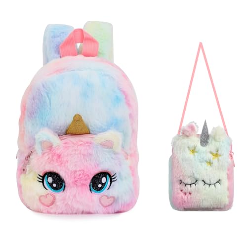 Balakaka 2Pcs Unicorn Cat Backpack Purse Set Plüsch Rucksack Mini Umhängetasche Niedlich Geldbörse Schultasche,Kawaii Kindergartentasche Geburtstag Freund Kindergartenrucksack für 3-8 Jährige Balakaka 2Pcs Unicorn Cat Backpack Purse Set Plüsch Rucksack Mini Umhängetasche Niedlich Geldbörse Schultasche,Kawaii Kindergartentasche Geburtstag Freund Kindergartenrucksack für 3-8 Jährige von Balakaka