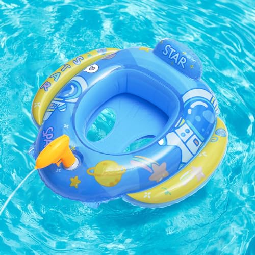 Balakaka Baby Schwimmring 70×75 cm, Aufblasbare Schwimmen Float mit Sicherheitssitz & Wasserpistole, Baby Schwimmhilfen Spielzeug Outdoor-Spielzeug für Kinder 1–5 Jahren Balakaka Baby Schwimmring 70×75 cm, Aufblasbare Schwimmen Float mit Sicherheitssitz & Wasserpistole, Baby Schwimmhilfen Spielzeug Outdoor-Spielzeug für Kinder 1–5 Jahren von Balakaka