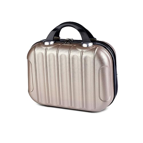 Balakaka Kosmetikkoffer Hartschale Damen,14 Zoll ABS Kosmetiktasche Schminkkoffer Kosmetikkoffer Reisetasche mit Handgriff und Reißverschluss, Beauty Case Hartschale für Reise Ausflug Champagner Balakaka Kosmetikkoffer Hartschale Damen,14 Zoll ABS Kosmetiktasche Schminkkoffer Kosmetikkoffer Reisetasche mit Handgriff und Reißverschluss, Beauty Case Hartschale für Reise Ausflug Champagner von Balakaka