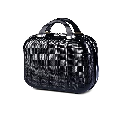 Balakaka Kosmetikkoffer Hartschale Damen,14 Zoll ABS Kosmetiktasche Schminkkoffer Kosmetikkoffer Reisetasche mit Handgriff und Reißverschluss, Beauty Case Hartschale für Reise Ausflug Schwarz Balakaka Kosmetikkoffer Hartschale Damen,14 Zoll ABS Kosmetiktasche Schminkkoffer Kosmetikkoffer Reisetasche mit Handgriff und Reißverschluss, Beauty Case Hartschale für Reise Ausflug Schwarz von Balakaka