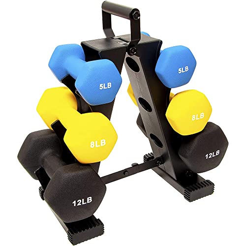 BalanceFrom Kurzhantel-Set mit Ständer, 22,7 kg (3 Paar von 2,3 kg, 3,6 kg und 5,4 kg) von BalanceFrom