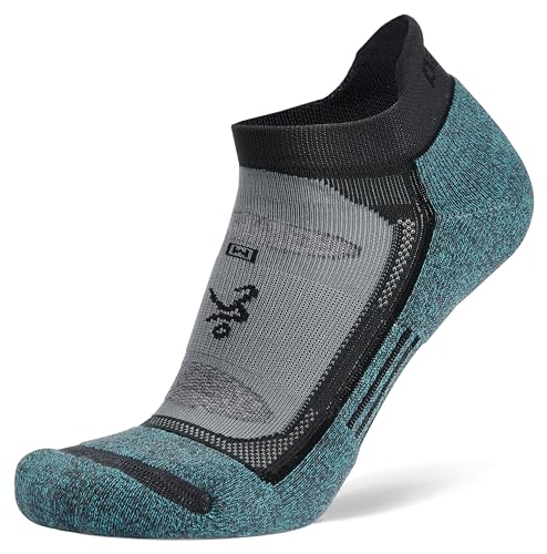 Balega Unisex Blister Resist No Show Laufsocken, Grau/Blau, X-Large, EU Größe 46-48.5 von Balega