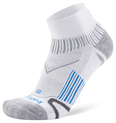 Balega Unisex Enduro V-Tech Quarter Laufsocken, Weiß, Large, EU Größe 43-45.5 von Balega