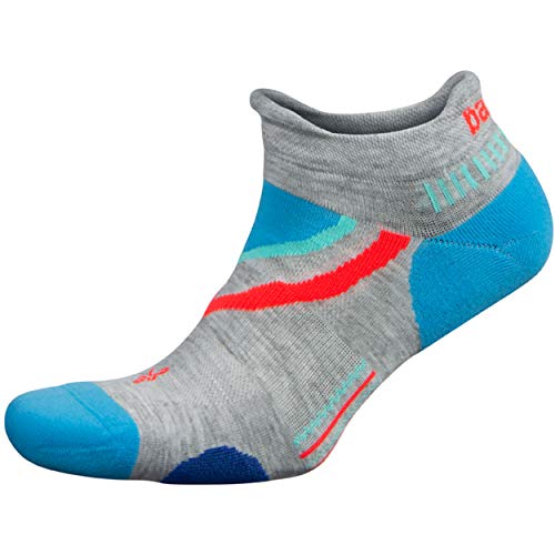 Balega Unisex Ultraglide Laufsocken, Mittelgrau/Ethereal Blau, Medium, EU Größe 40-43 von Balega