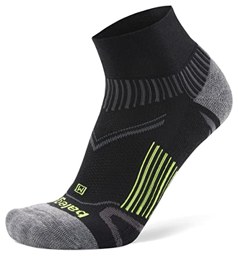 Balega Unisex Enduro V-Tech Quarter Laufsocken, Schwarz, Medium, EU Größe 40-42.5 von Balega