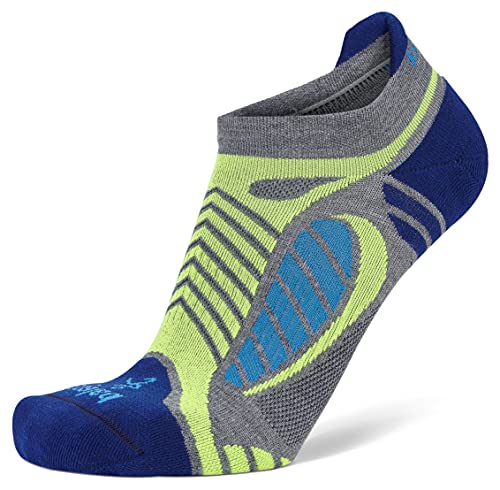 Balega Unisex Ultralight No Show Socken, Grau Heather/Royal, S EU von Balega