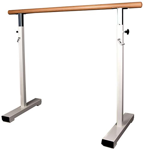 Platzsparende freistehende Ballettstange aus Holz, höhenverstellbar 28 kg - 140 cm von Ballettstangen Manufaktur