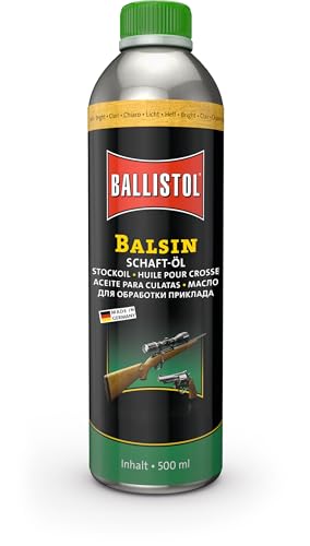 BALLISTOL 23040 Balsin Schaft-Öl hell - Holzschutz gegen Regen, Nässe, Fäulnis und Schimmel - 500 ml Flasche BALLISTOL 23040 Balsin Schaft-Öl hell - Holzschutz gegen Regen, Nässe, Fäulnis und Schimmel - 500 ml Flasche von BALLISTOL