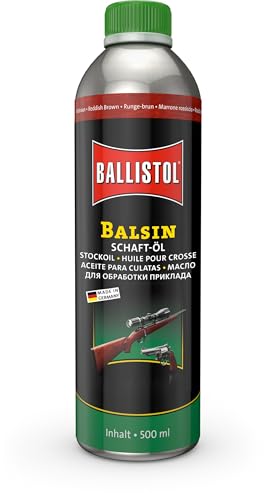 Ballistol Unisex – Erwachsene Waffenpflege BALSIN Schaftöl rotbraun, 500 ml, Rot/Braun, one Size Ballistol Unisex – Erwachsene Waffenpflege BALSIN Schaftöl rotbraun, 500 ml, Rot/Braun, one Size von BALLISTOL