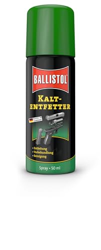 BALLISTOL 23356 Kaltentfetter Spray 50ml Dose - Entfernt Öle und Fette von allen Metallen und Kunststoffteilen BALLISTOL 23356 Kaltentfetter Spray 50ml Dose - Entfernt Öle und Fette von allen Metallen und Kunststoffteilen von BALLISTOL