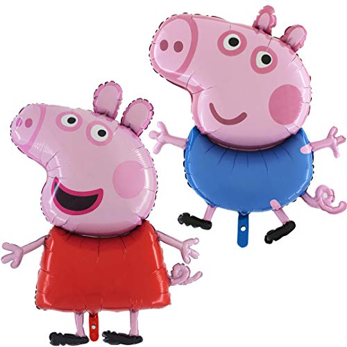 2er Set Peppa Pig und schorsch Luftballons Folienballon geeignet für Helium Geburtstagsdeko Party Dekoration Geburtstag deko Luftballon 2er Set Peppa Pig und schorsch Luftballons Folienballon geeignet für Helium Geburtstagsdeko Party Dekoration Geburtstag deko Luftballon von Ballonim