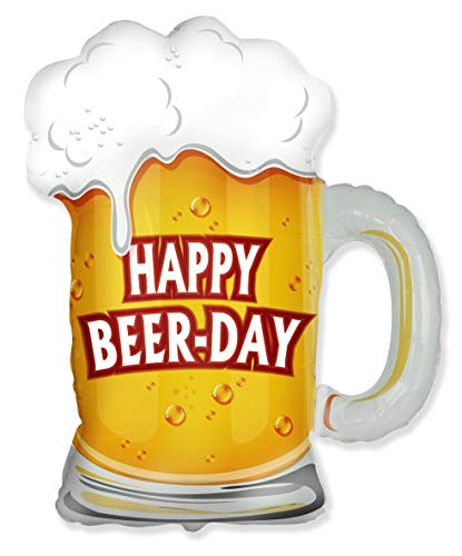 Ballonim Luftballon Bierglas Happy Beerday - XXL Riesenballon ca. 75 cm - Dekoration zum Geburtstag - Folienballon Happy Birthday Deko Partydekoration Ballonim Luftballon Bierglas Happy Beerday - XXL Riesenballon ca. 75 cm - Dekoration zum Geburtstag - Folienballon Happy Birthday Deko Partydekoration von Ballonim